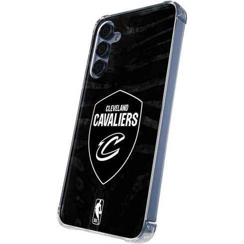 NBA Cleveland Cavaliers Black Animal Print Galaxy S24 Clear Case