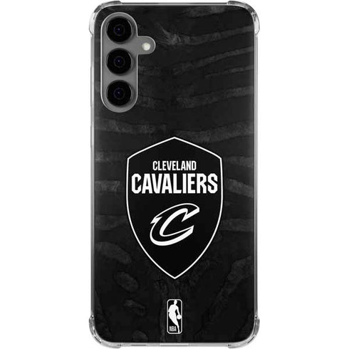 NBA Cleveland Cavaliers Black Animal Print Galaxy S24 Plus Clear Case