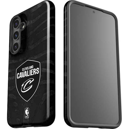 NBA Cleveland Cavaliers Black Animal Print Galaxy S24 Plus Impact Case