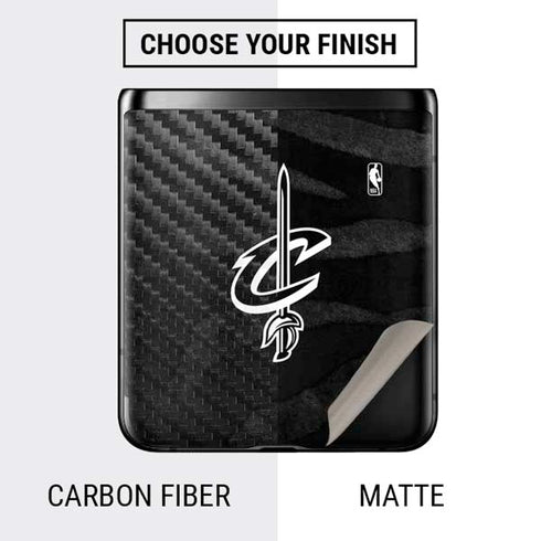NBA Cleveland Cavaliers Black Animal Print Galaxy Z Flip Skin
