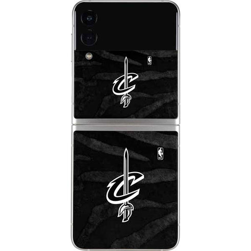 NBA Cleveland Cavaliers Black Animal Print Galaxy Z Flip3 5G Skin