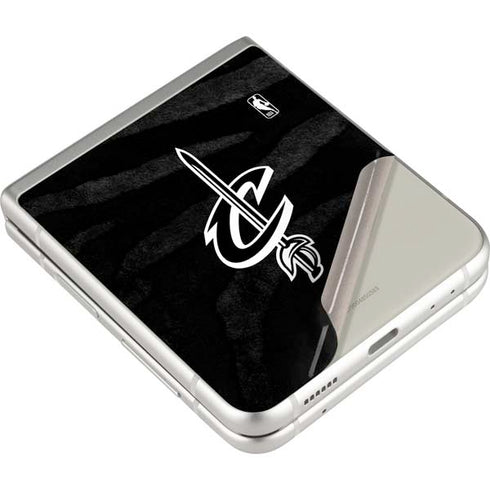 NBA Cleveland Cavaliers Black Animal Print Galaxy Z Flip3 5G Skin