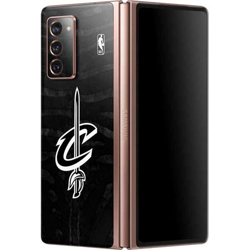 NBA Cleveland Cavaliers Black Animal Print Galaxy Z Fold2 5G Skin