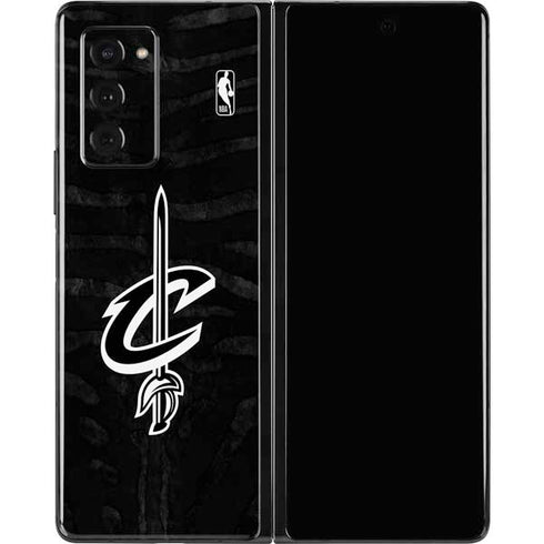 NBA Cleveland Cavaliers Black Animal Print Galaxy Z Fold2 5G Skin