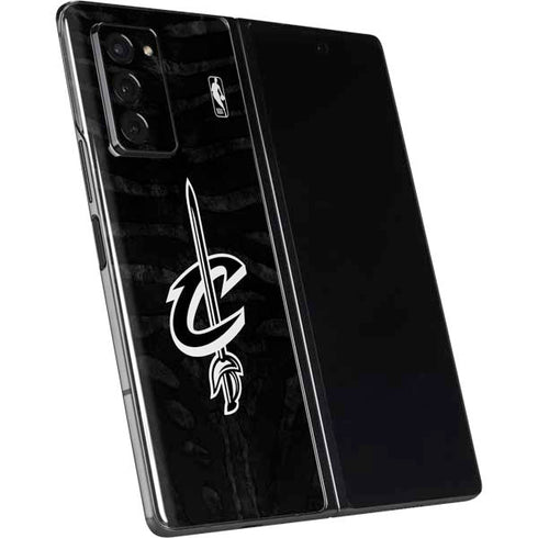 NBA Cleveland Cavaliers Black Animal Print Galaxy Z Fold2 5G Skin