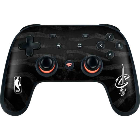 NBA Cleveland Cavaliers Black Animal Print Google Stadia Controller Skin