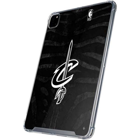 NBA Cleveland Cavaliers Black Animal Print iPad Pro 12.9in (2020) Clear Case