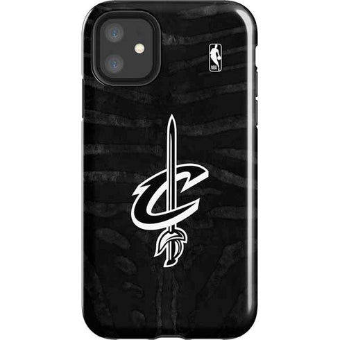 NBA Cleveland Cavaliers Black Animal Print iPhone 11 Impact Case