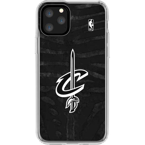 NBA Cleveland Cavaliers Black Animal Print iPhone 11 Pro Clear Case