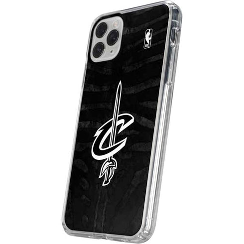 NBA Cleveland Cavaliers Black Animal Print iPhone 11 Pro Clear Case