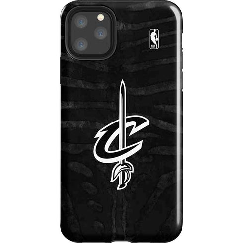 NBA Cleveland Cavaliers Black Animal Print iPhone 11 Pro Max Impact Case