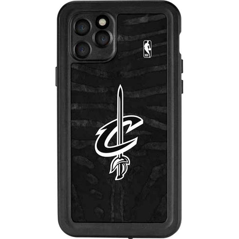 NBA Cleveland Cavaliers Black Animal Print iPhone 11 Pro Waterproof Case