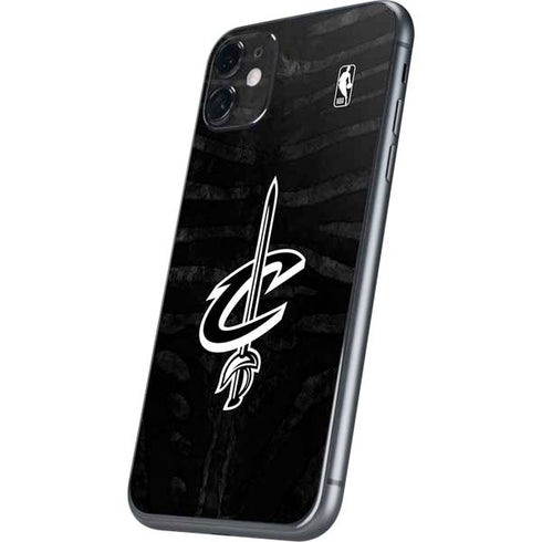 NBA Cleveland Cavaliers Black Animal Print iPhone 11 Skin