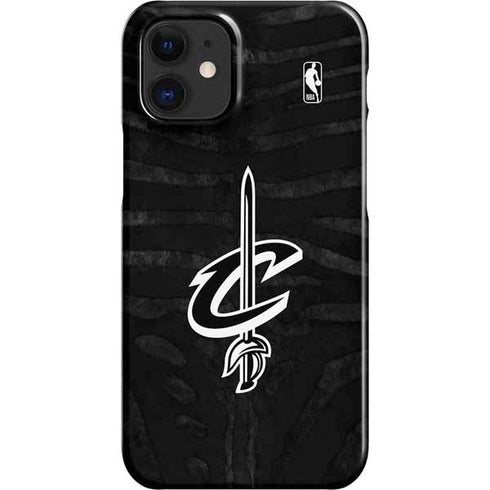 NBA Cleveland Cavaliers Black Animal Print iPhone 12 Mini Lite Case
