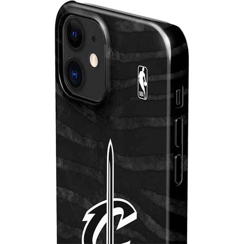 NBA Cleveland Cavaliers Black Animal Print iPhone 12 Mini Lite Case