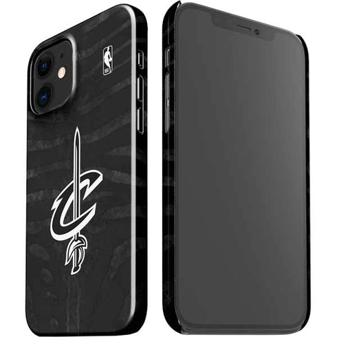 NBA Cleveland Cavaliers Black Animal Print iPhone 12 Mini Lite Case