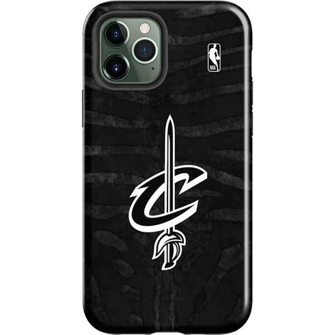 NBA Cleveland Cavaliers Black Animal Print iPhone 12 Pro Max Impact Case