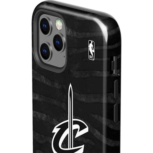 NBA Cleveland Cavaliers Black Animal Print iPhone 12 Pro Max Impact Case