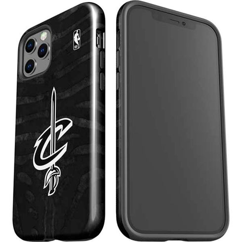 NBA Cleveland Cavaliers Black Animal Print iPhone 12 Pro Max Impact Case