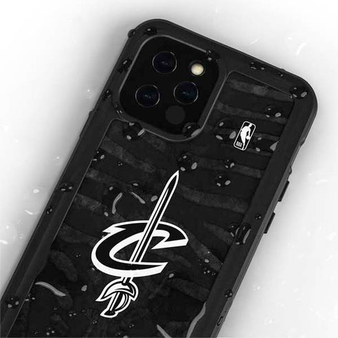 NBA Cleveland Cavaliers Black Animal Print iPhone 12 Pro Waterproof Case