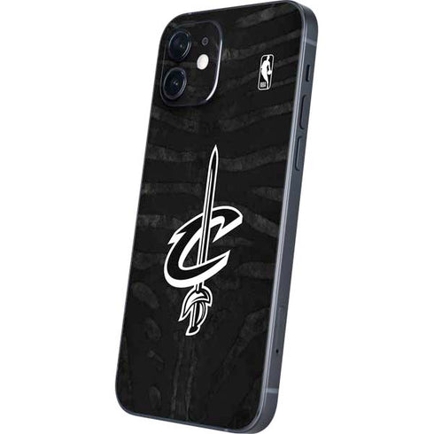 NBA Cleveland Cavaliers Black Animal Print iPhone 12 Skin