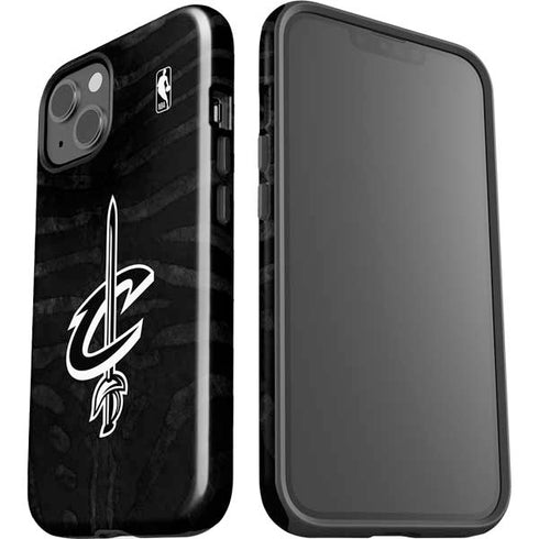 NBA Cleveland Cavaliers Black Animal Print iPhone 14 Plus Impact Case