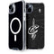 NBA Cleveland Cavaliers Black Animal Print iPhone 15 Plus MagSafe Case