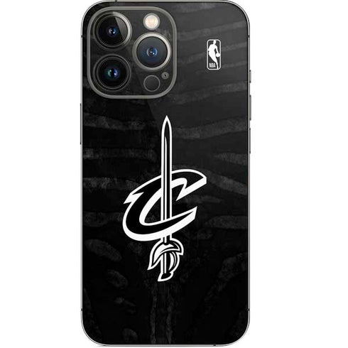 NBA Cleveland Cavaliers Black Animal Print iPhone 14 Pro Skin