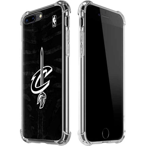 NBA Cleveland Cavaliers Black Animal Print iPhone 7/8 Plus Clear Case