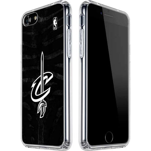 NBA Cleveland Cavaliers Black Animal Print iPhone SE (2nd & 3rd Gen) Clear Case