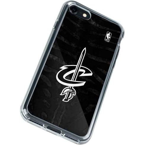 NBA Cleveland Cavaliers Black Animal Print iPhone SE (2nd & 3rd Gen) Clear Case