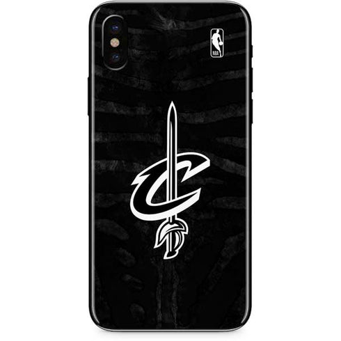 NBA Cleveland Cavaliers Black Animal Print iPhone X Skin