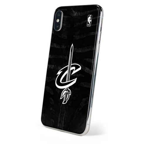 NBA Cleveland Cavaliers Black Animal Print iPhone X Skin