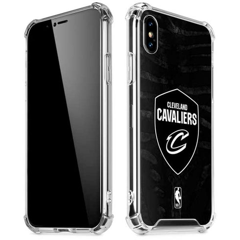 NBA Cleveland Cavaliers Black Animal Print iPhone XS Max Clear Case