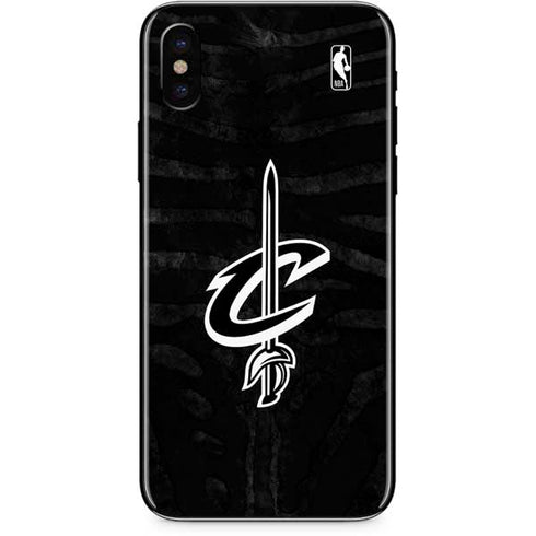 NBA Cleveland Cavaliers Black Animal Print iPhone XS Skin