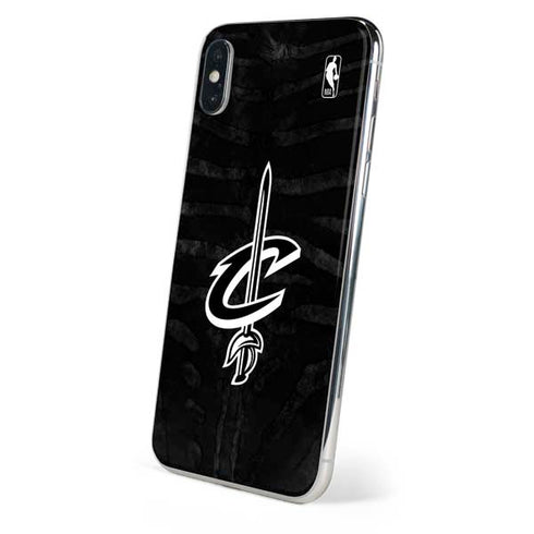 NBA Cleveland Cavaliers Black Animal Print iPhone XS Skin