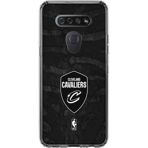 NBA Cleveland Cavaliers Black Animal Print LG K51/Q51 Clear Case