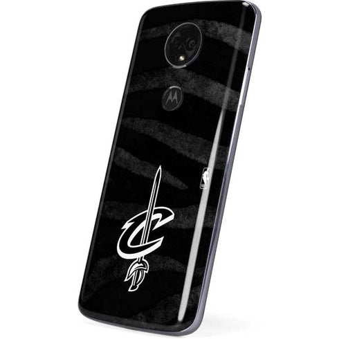 NBA Cleveland Cavaliers Black Animal Print Moto E5 Plus Skin