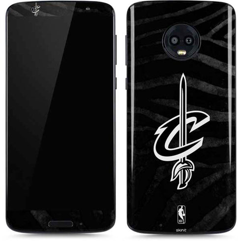 NBA Cleveland Cavaliers Black Animal Print Moto G6 Skin