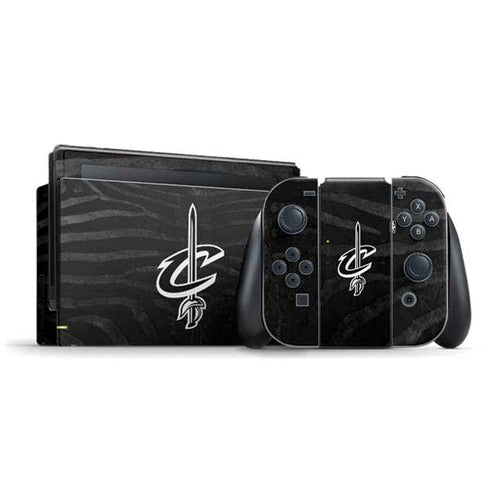 NBA Cleveland Cavaliers Black Animal Print Nintendo Switch Bundle Skin