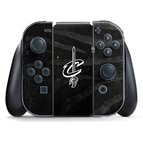 NBA Cleveland Cavaliers Black Animal Print Nintendo Switch (2017-2021) Joy-Con Controller Skin