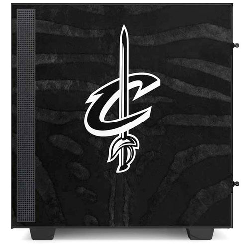 NBA Cleveland Cavaliers Black Animal Print NZXT H510 Compact ATX Mid-Tower Case Skin