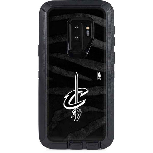 NBA Cleveland Cavaliers Black Animal Print Otterbox Defender Galaxy Skin