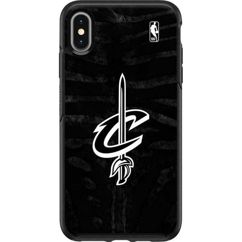 NBA Cleveland Cavaliers Black Animal Print Otterbox Symmetry iPhone Skin