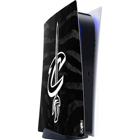 NBA Cleveland Cavaliers Black Animal Print PS5 Digital Edition Console Skin