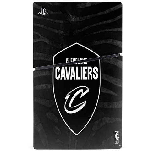 NBA Cleveland Cavaliers Black Animal Print PS5 Slim Disk Console Skin