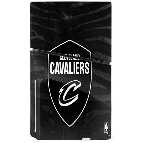 NBA Cleveland Cavaliers Black Animal Print PS5 Slim Disk Console Skin