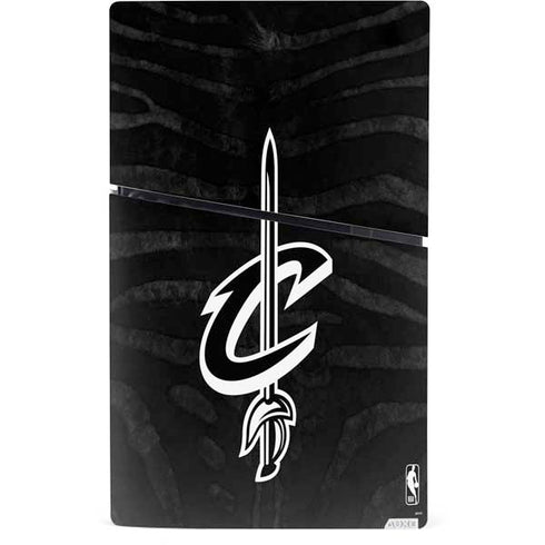NBA Cleveland Cavaliers Black Animal Print PS5 Slim Digital Edition Console Skin