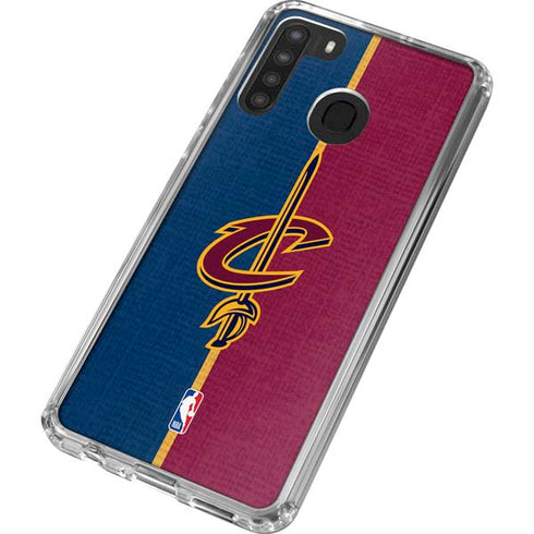 NBA Cleveland Cavaliers Canvas Galaxy A21 Clear Case
