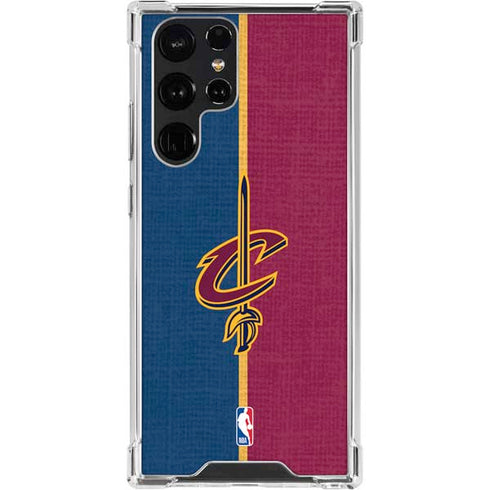 NBA Cleveland Cavaliers Canvas Galaxy S22 Ultra Clear Case